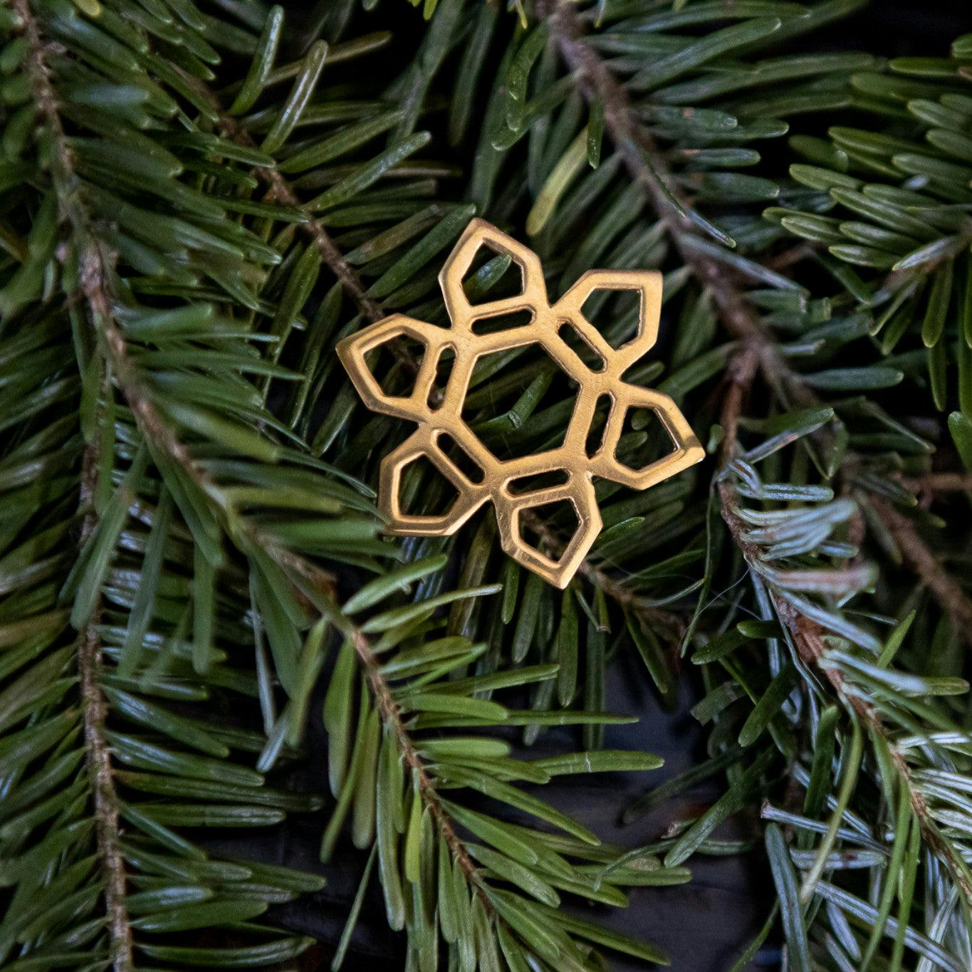 24K Gold Luxury Christmas Snowflake Ornament