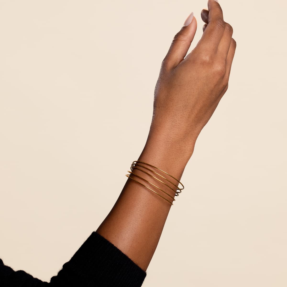 24K Wire Burst Cuff on arm