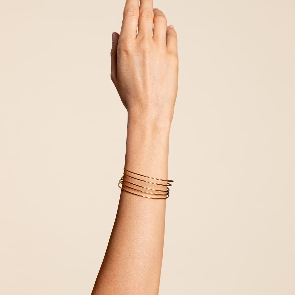 24K Wire Burst Cuff on arm