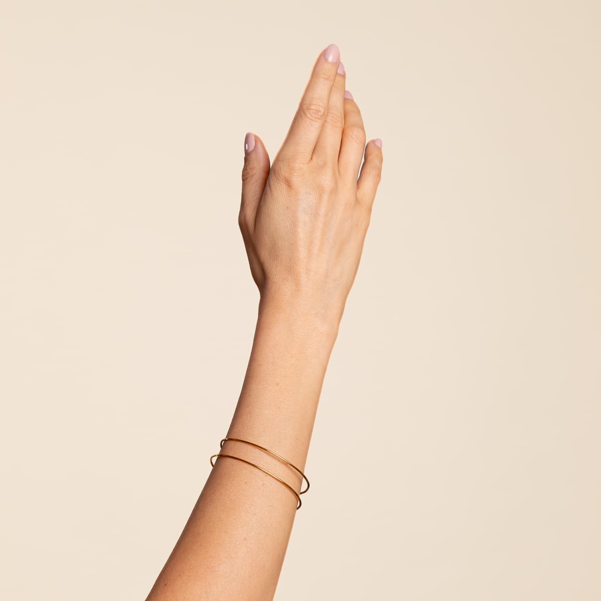 24K Wire Duet Cuff on arm