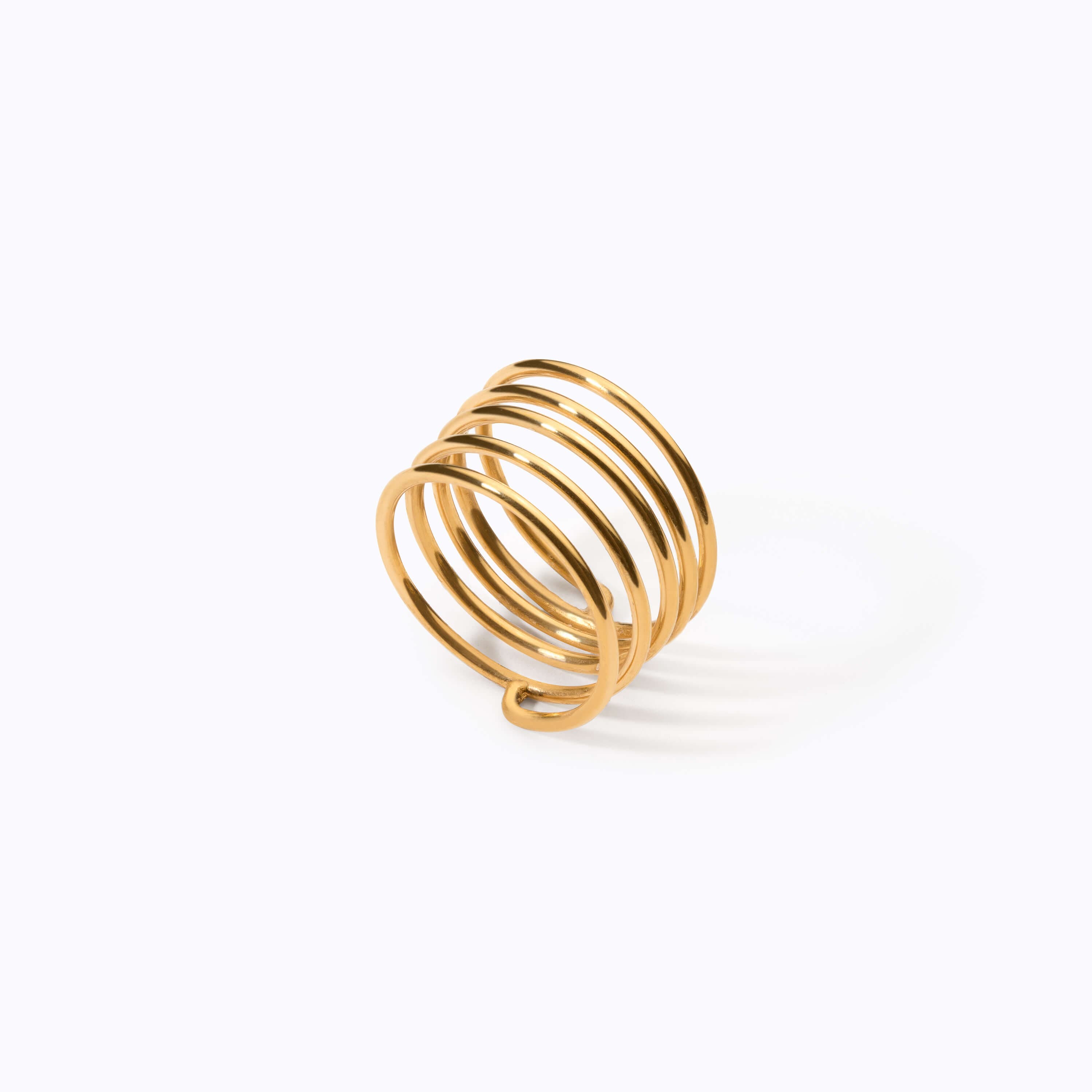 24K Wire Spiral Ring