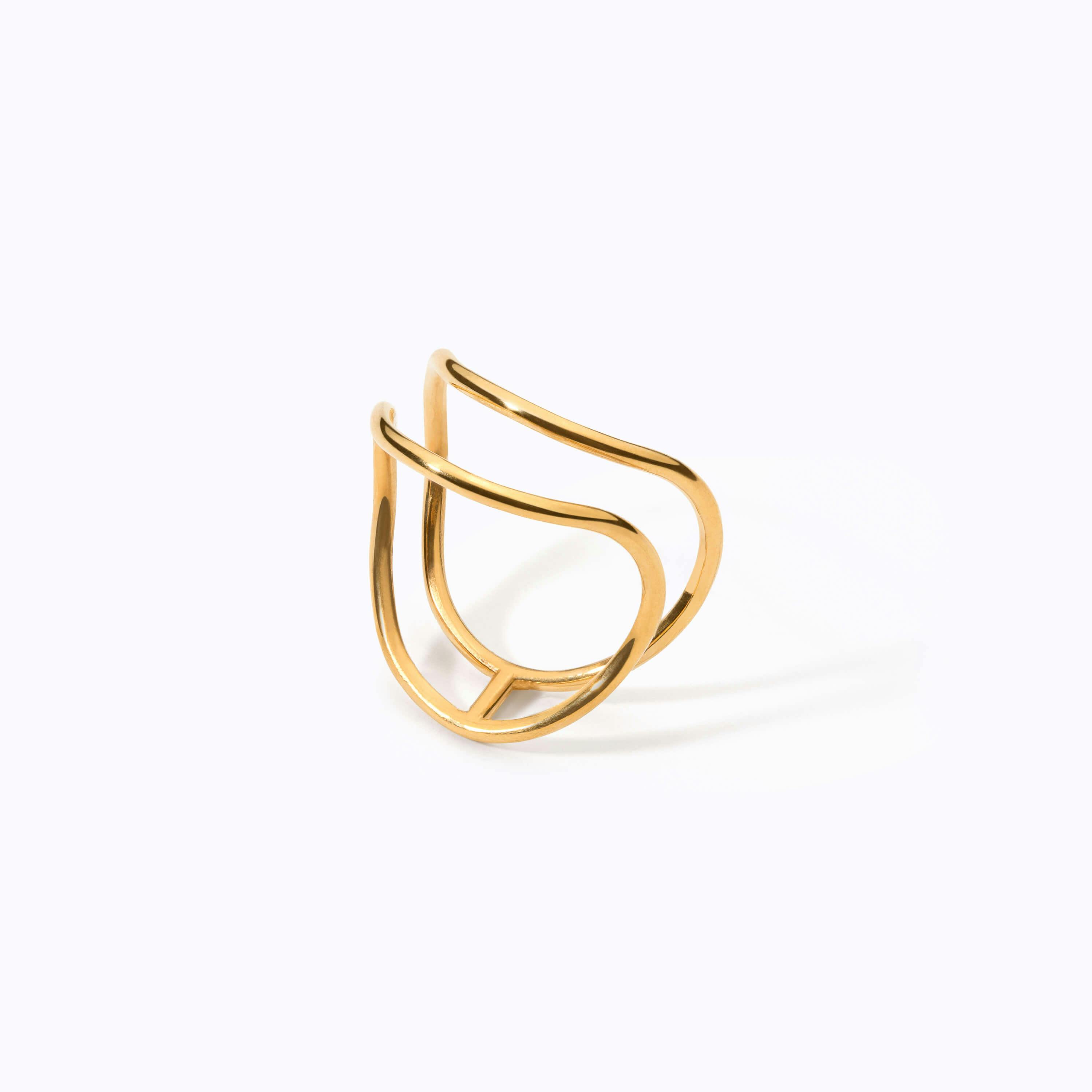 24K Wire Wave Ring