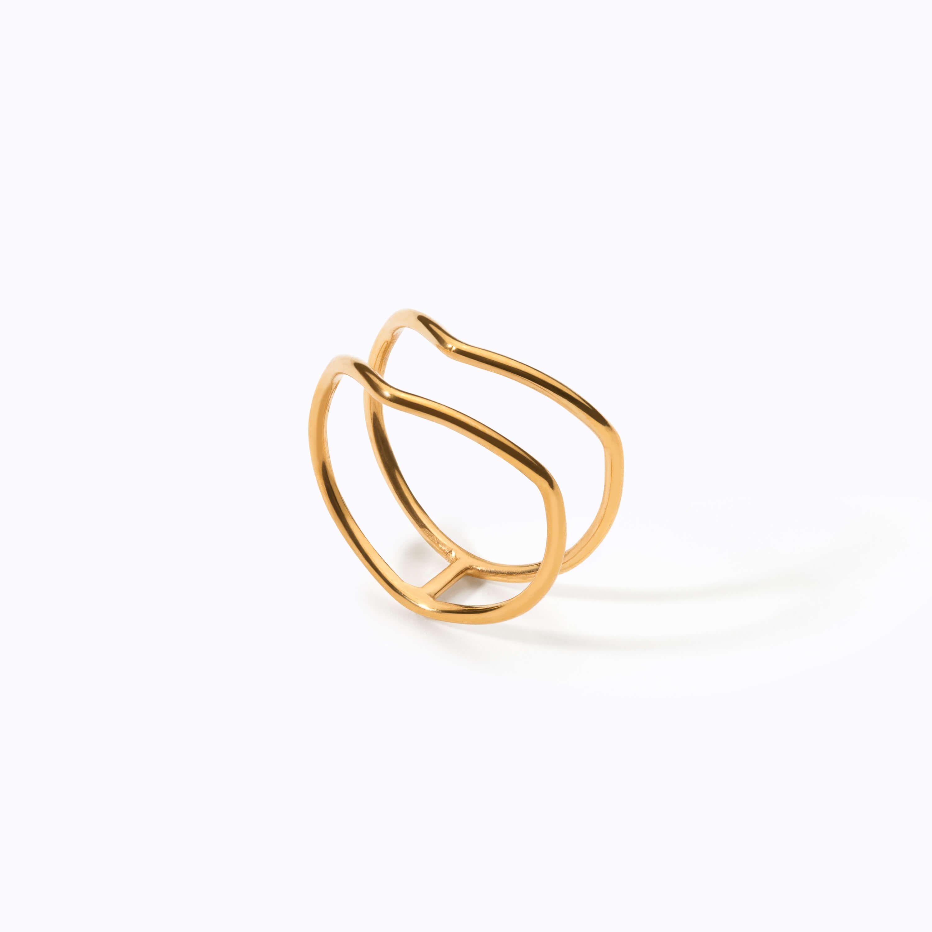 24K Wire V Duet Ring