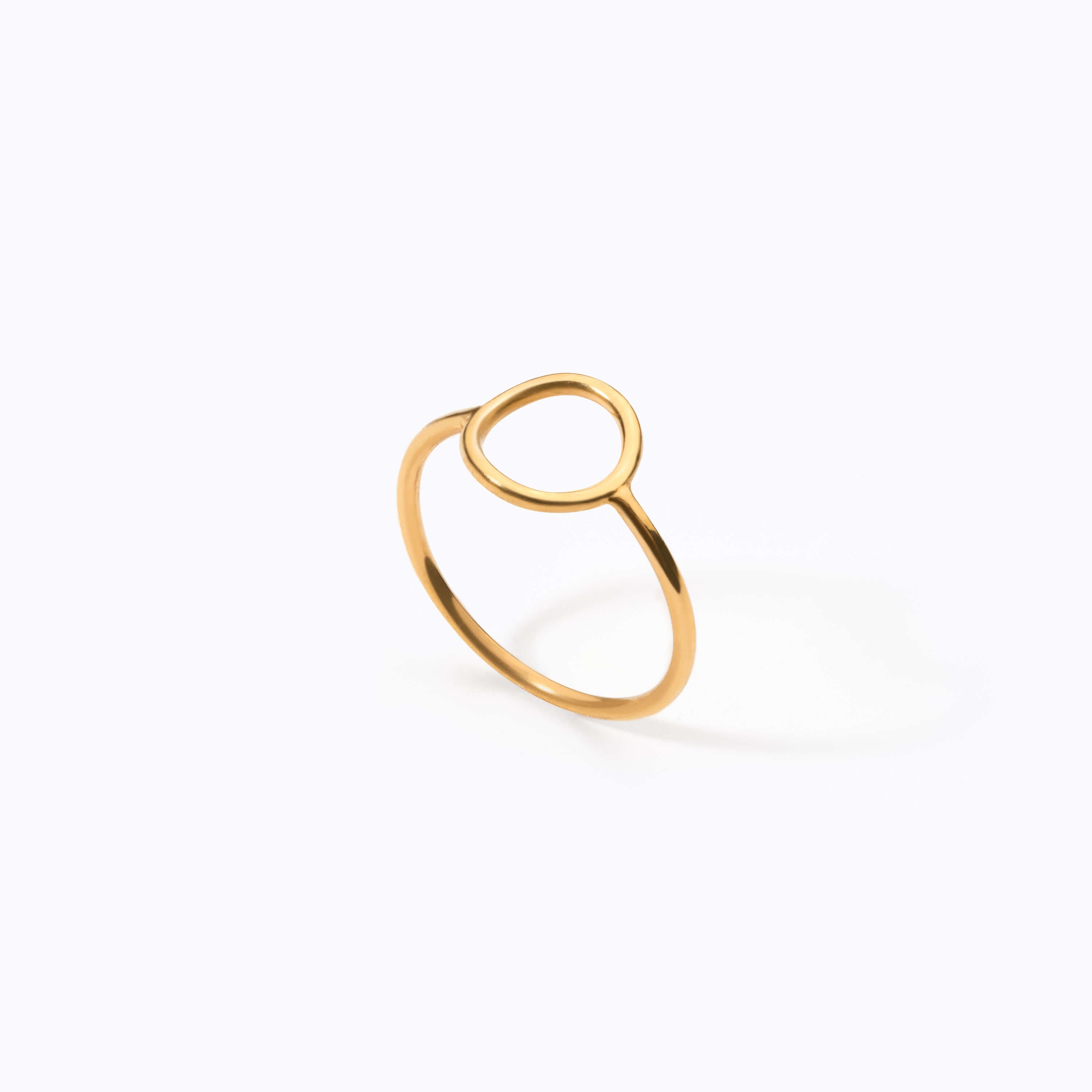 24K Wire Open Circle Ring
