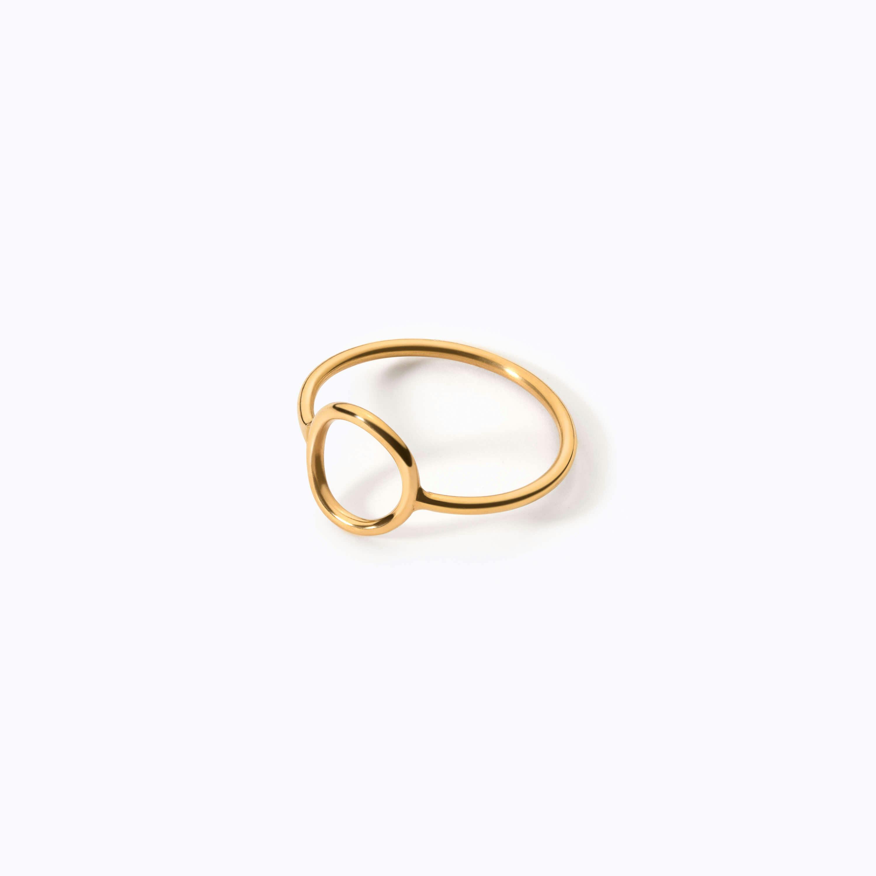 24K Wire Open Circle Ring
