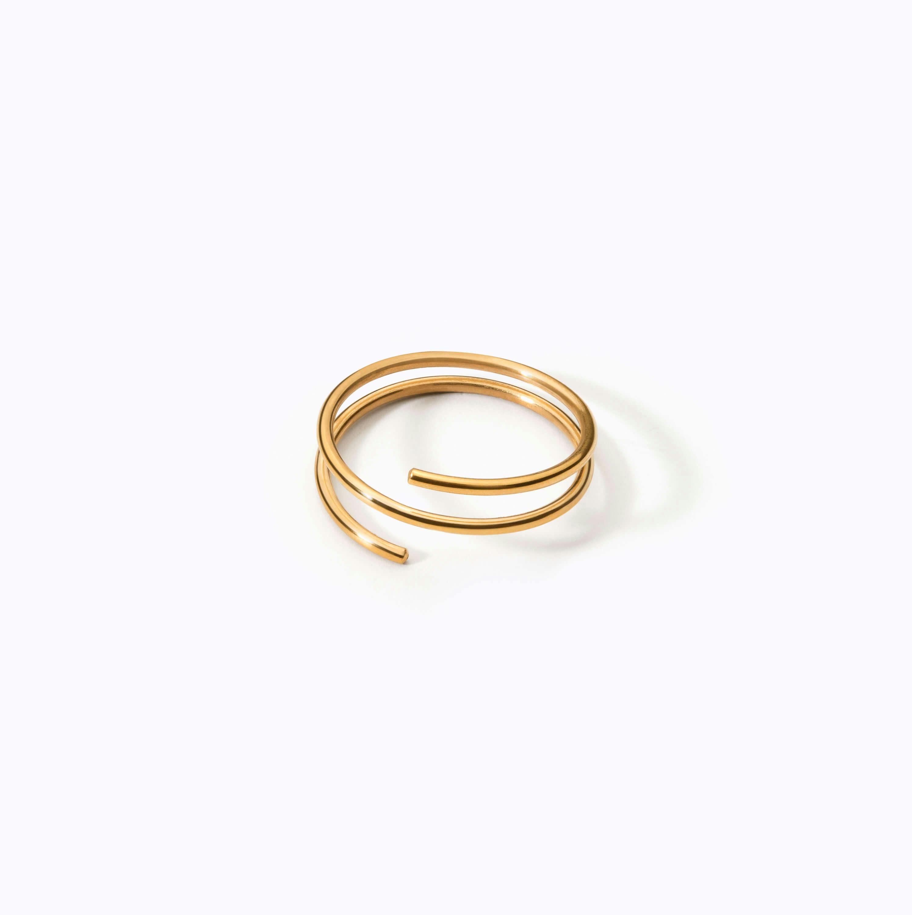 24K Wire Helix Ring