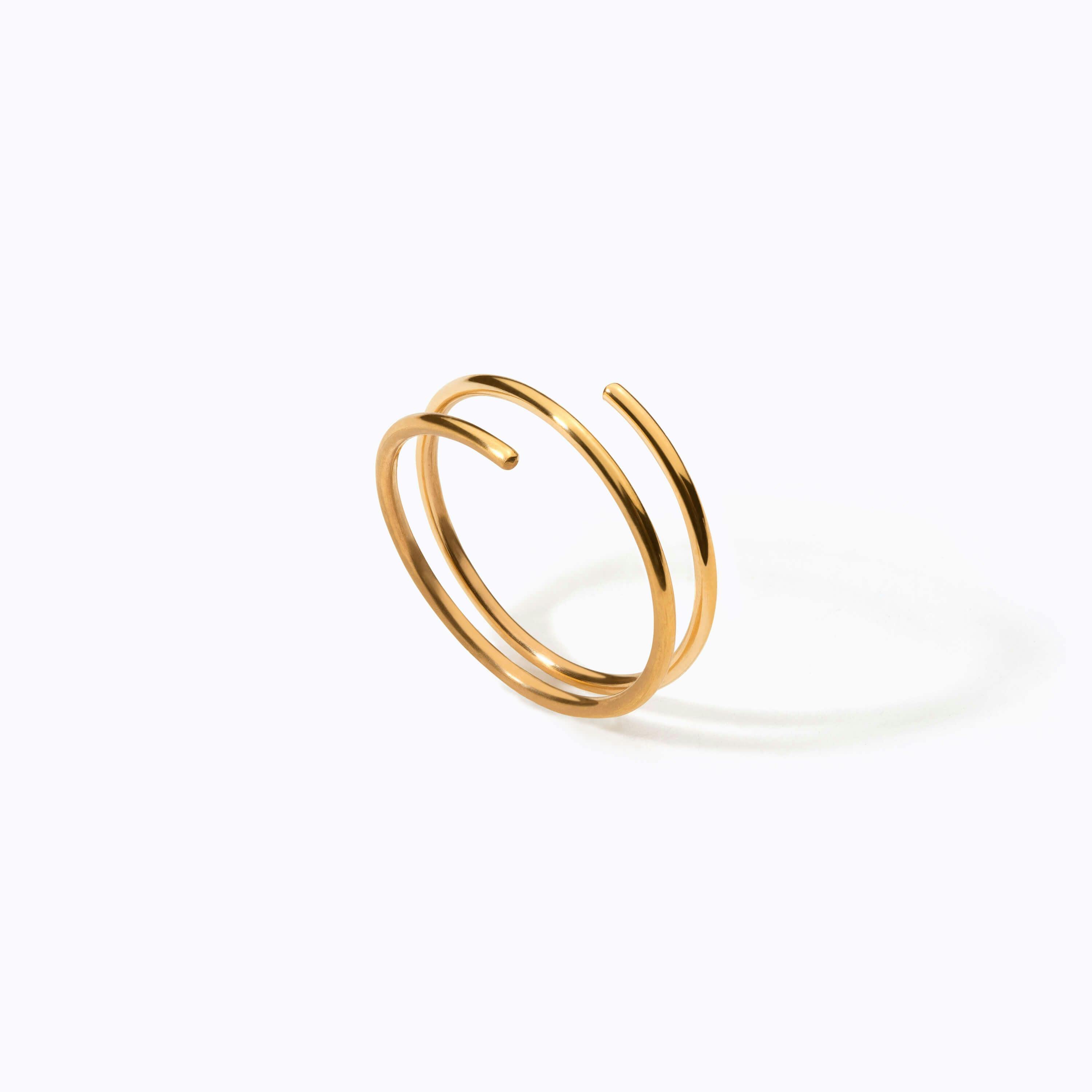 24K Wire Helix Ring