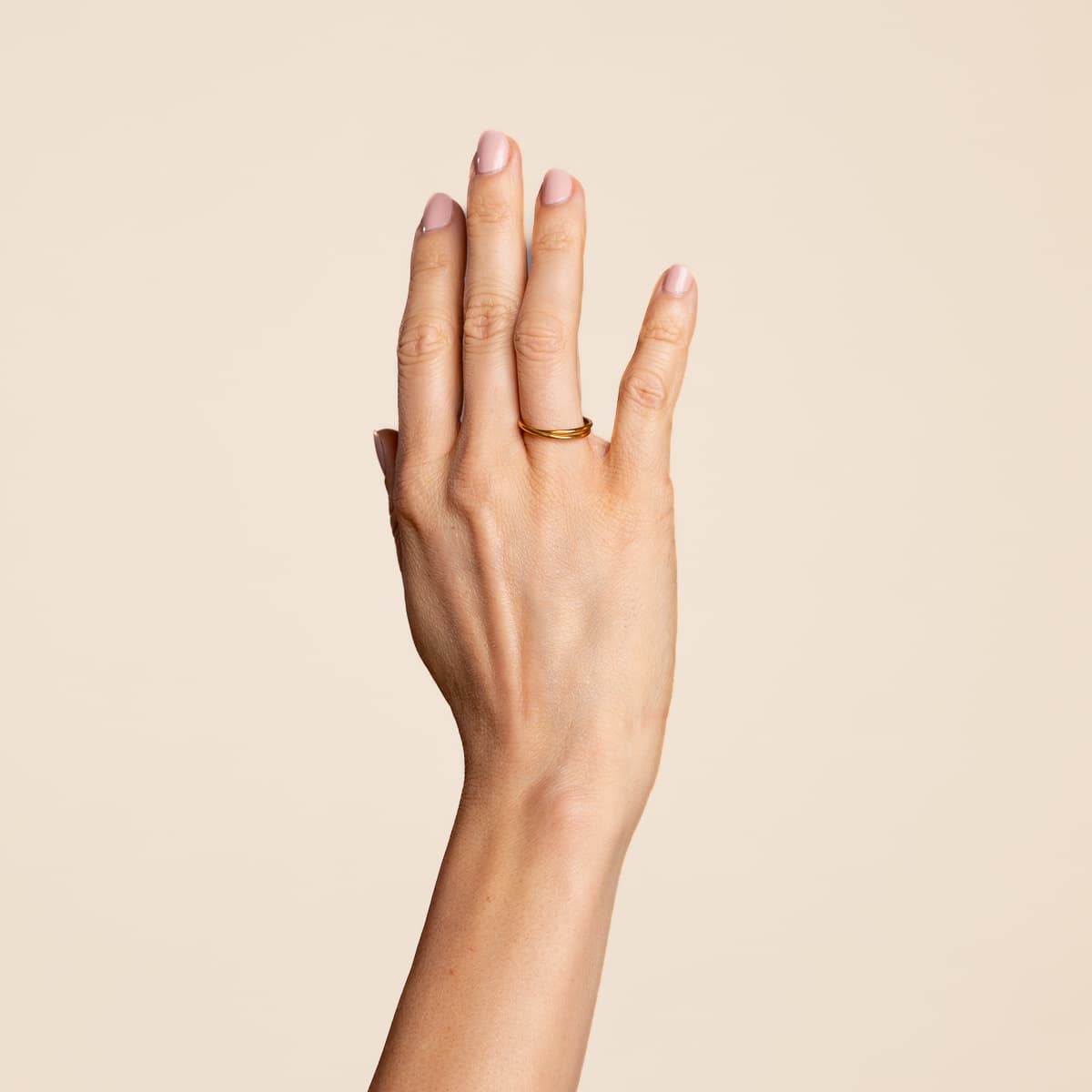 24K Wire Interlocked Ring on hand