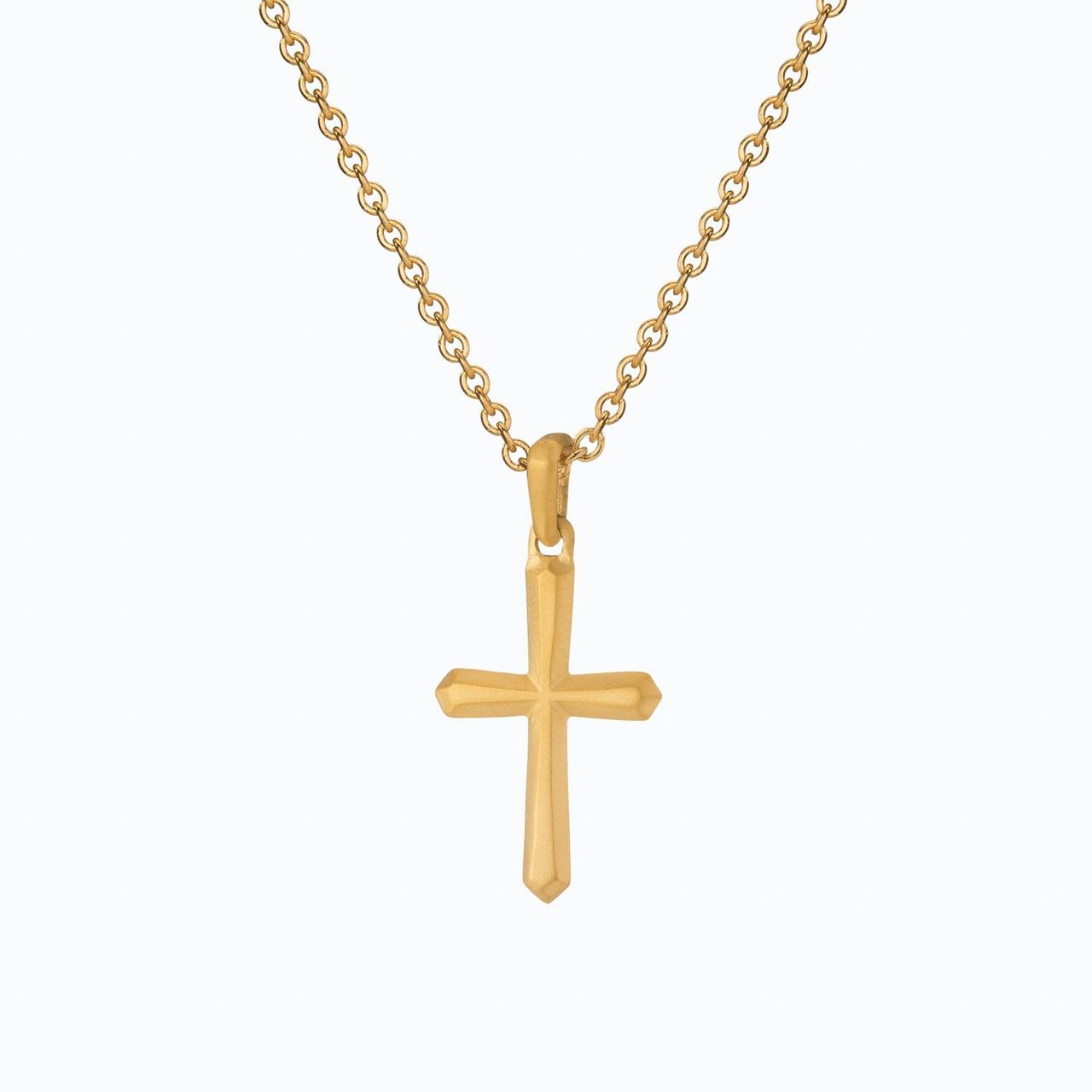 Roman Cross pendant on 24K chain