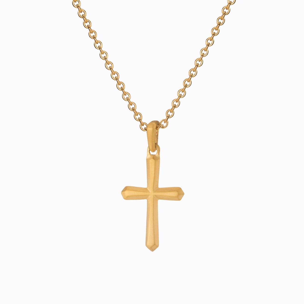 Roman Cross pendant on 24K chain